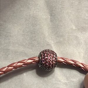 Authentic Pandora charm, pink, retired